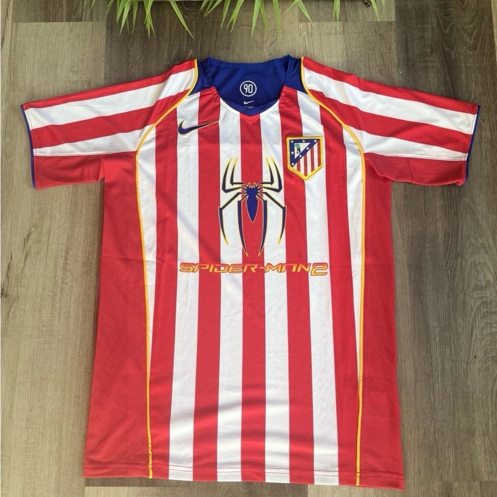 Atletico Madrid Spider Man 2004/05 Home Retro Soccer Jersey VTG Football Shirt